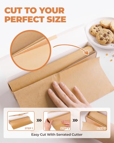 Unbleached Parchment Paper Roll 13x135ft for Baking & Cooking
