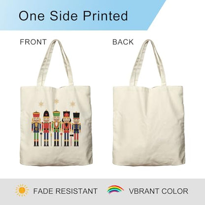 Cotton Canvas Tote Bag for Women - Reusable Grocery, Beach, Travel, 14x16 Inches