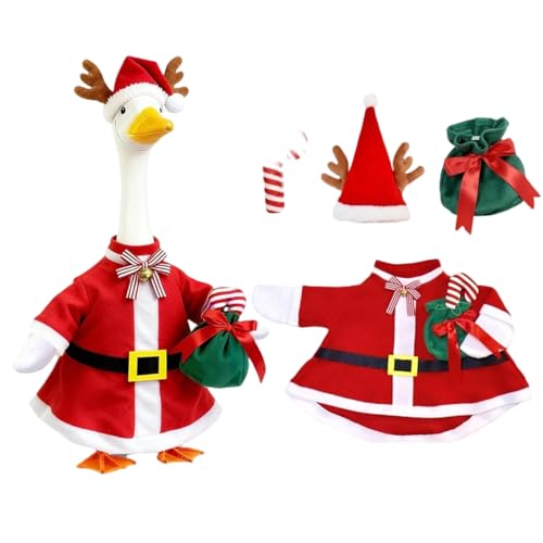 Christmas Porch Goose Costume with Hat & Scarf - Snowman & Santa Outfit