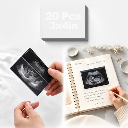 Biggun 3x4 Inch Side Loading Ultrasound Photo Sleeves - Protect Baby's First Memory