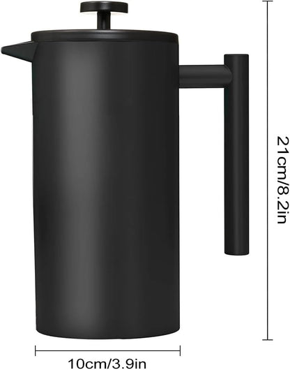 Skiennix French Press Coffee Maker - Stainless Steel Insulated 34 oz | Portable Hot & Cold Brew Teapot for Coffee Lovers