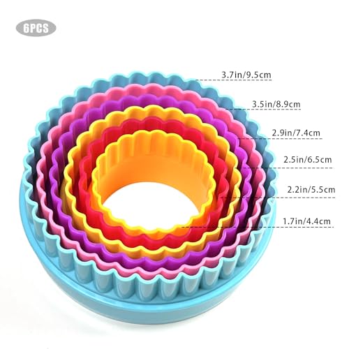 Round Cookie Cutter Set 6 Sizes Plastic Baking Cutters Kitchen Utensils Variation of THIS Listing