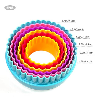 Round Cookie Cutter Set 6 Sizes Plastic Baking Cutters Kitchen Utensils Variation of THIS Listing