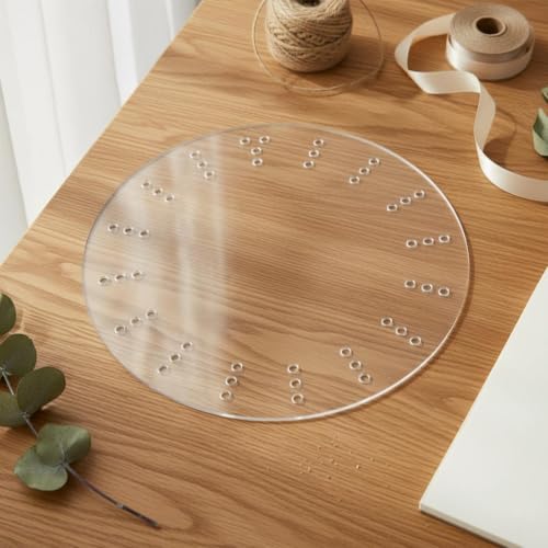 Acrylic Holiday Wreath Base with Perforated Flat Hoop for Decorative Crafts White