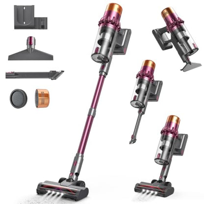 Cordless Stick Vacuum Cleaner 600W 55KPa 65Min Runtime with LED Display