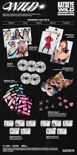Daniela Ver. KATSEYE WILD 3rd EP Album - Official Photobook CD-R Photo Card Set