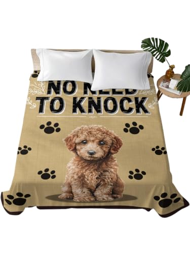 Twin XL Flat Sheet Only Microfiber Pet Paw Prints Farmhouse Bed Bedding - Brown