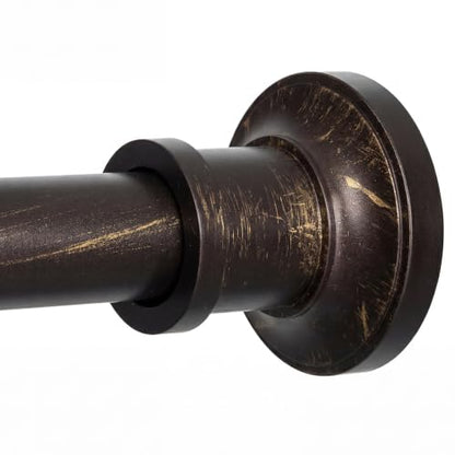 Bronze Tension Curtain Rod 24-78 Inch No Drilling Spring Support for Windows & Shower