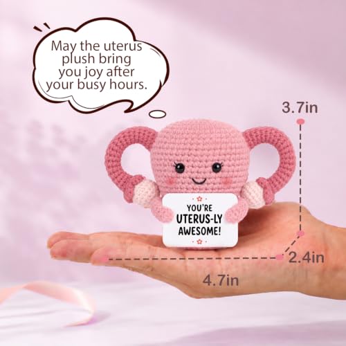 Uterus Plush Gift for Gynecology Doctors Women - Handmade Crochet Uterus Toy