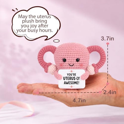 Uterus Plush Gift for Gynecology Doctors Women - Handmade Crochet Uterus Toy