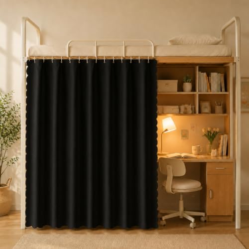 Bunk Bed Curtains 2 Pack Blackout Privacy Panels for Dorms & Loft Beds