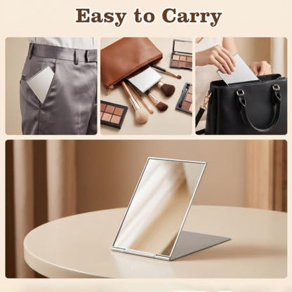 Portable Folding Vanity Mirror, Compact Travel Makeup Mirror, 3.9x2.6 Inch