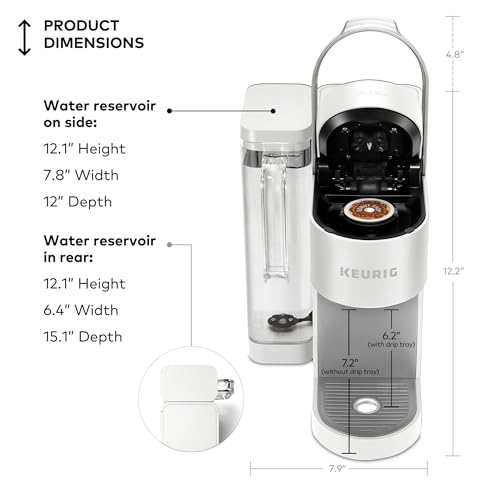 Keurig K-Supreme Single Serve K-Cup Pod Coffee Maker, MultiStream Technology, 4 Brew Sizes, 66oz Dual-Position Removable Reservoir, Black