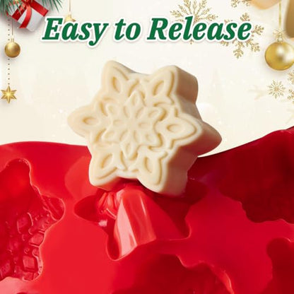 Snowflake Silicone Mold - Christmas Chocolate & Craft Baking 2Pcs