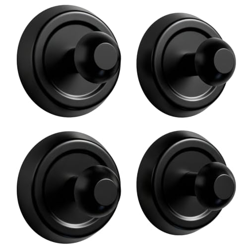 Black Suction Cup Hooks Removable Bathroom Towel Holder Shower Organizer