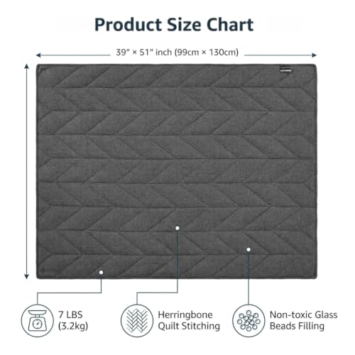 Medium Weighted Throw Blanket 7lbs with Laundry Bag - Hugsmiling