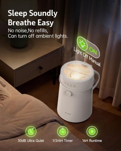 Small Stainless Steel Warm Mist Humidifier 4L with Self-Cleaning for Bedroom