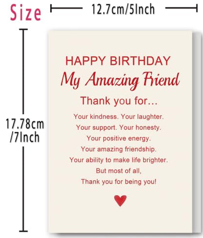 Mu-401 Funny Birthday Card for Women Her Best Friend Bestie - Greeting Card