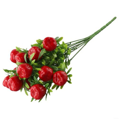Artificial Orange Fortune Fruit Branches - 7-Branch Decor for Weddings & Events (Apples Variation)