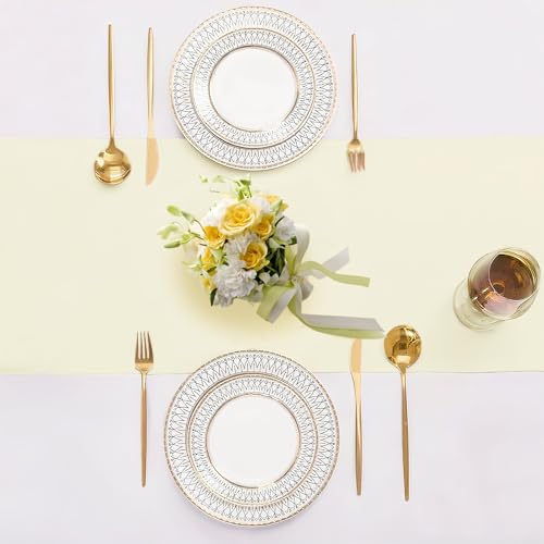 White Satin Table Runner 12x108 Inches – 20 Pack Wedding & Event Decor