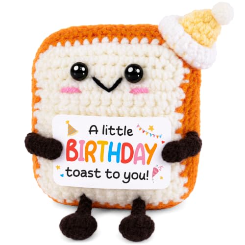 Orange Birthday Toast Decor - Handmade Crochet Celebration Keepsake