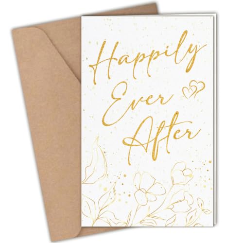 Wedding Congratulations Card for Couples - Romantic Gift with Envelope - Variation of Wedding