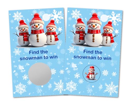 Christmas Party Game Scratch Off Cards Snowflakes Set of 40