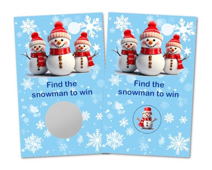 Christmas Party Game Scratch Off Cards Snowflakes Set of 40