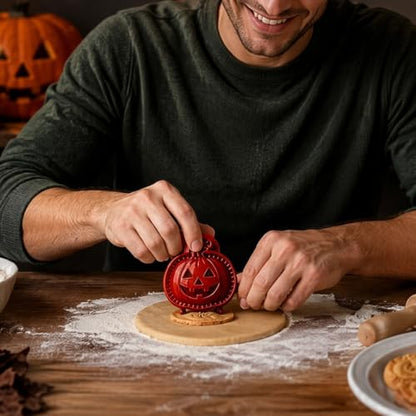 Halloween Mini Hand Pie Mold Set - 8 Food-Grade Baking Cutters for Festive Pastries D-1