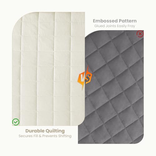 Cream Lightweight Queen Quilt Set for Hot Sleepers, Breathable & Pet Hair Resistant