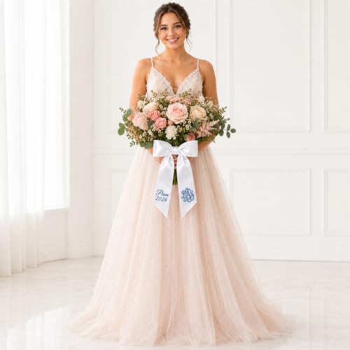 Personalized Monogram Prom Bouquet Sash with Embroidery - Variation 7