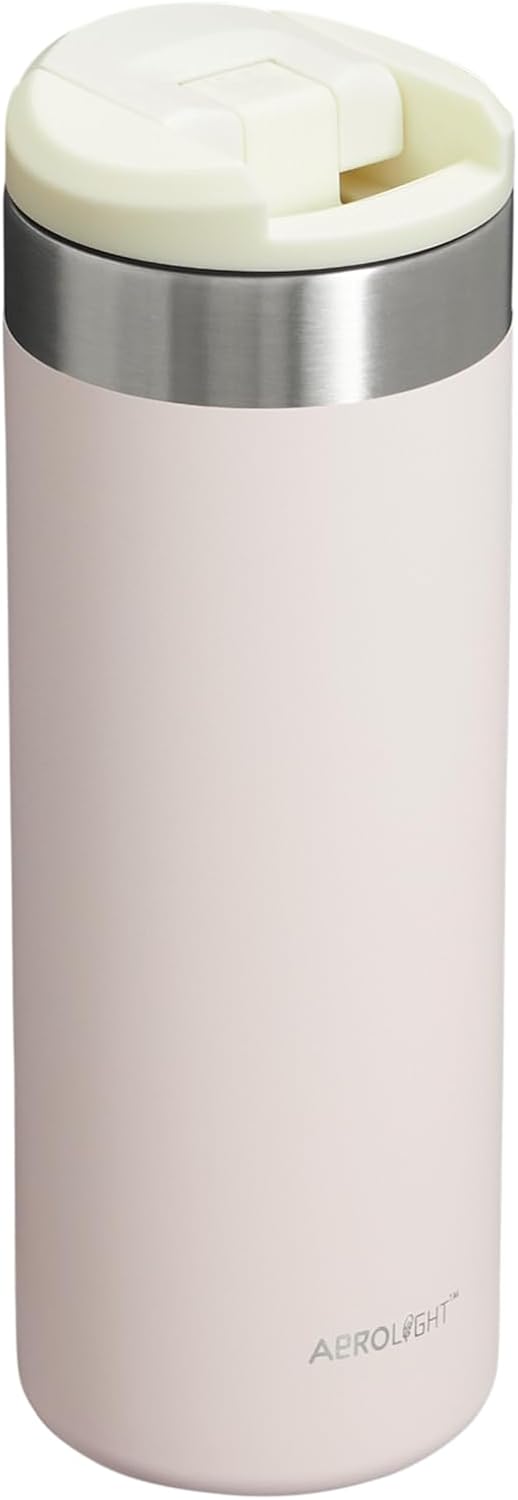 Stanley AeroLight Transit Bottle 16 oz - Lightweight Insulated Stainless Steel | Leak-Resistant Lid | Rose Quartz