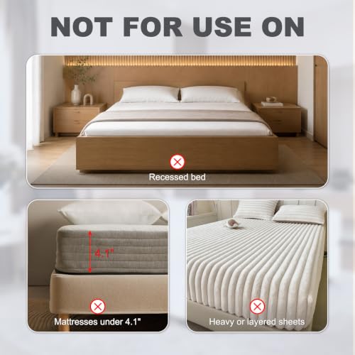 Bed Sheet Holders for Corners - Fitted Sheet Grippers No-Stretch Clips