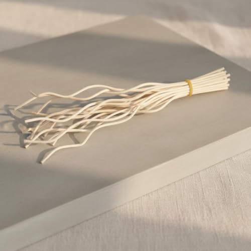 Natural Rattan Reed Diffuser Sticks - Wavy Aromatherapy Refills - Set of 10