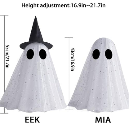 Halloween Ghost Decorations - Spooky Light-Up Ghosts for Indoor Halloween Decor 21.7 Inches