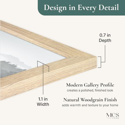 Natural Woodgrain 20x24 Inch Gallery Frame with 16x20 Mat - 1 Pack