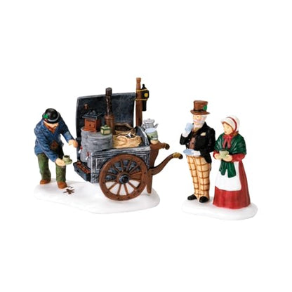 Dickens' Village Coffee Stall Building and Figurine Set - Victorian England Decor