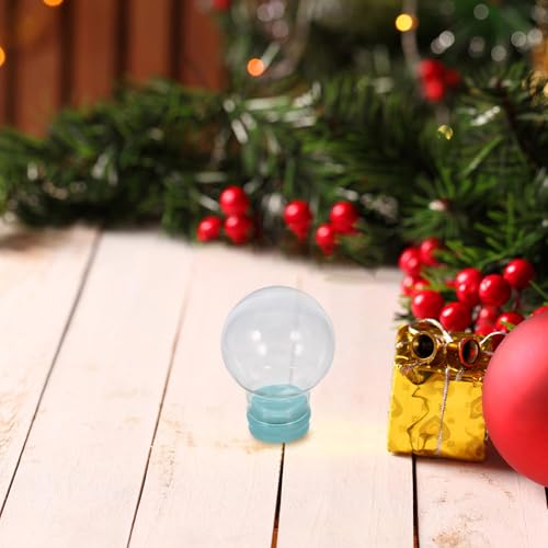 2 Pack Clear Glass Snow Globes Refillable DIY Christmas Ornaments