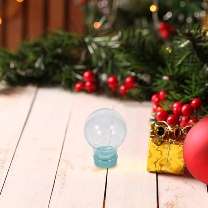 2 Pack Clear Glass Snow Globes Refillable DIY Christmas Ornaments