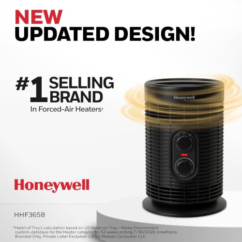 Honeywell 360° Surround Space Heater with Fast 2-Second Warmth, 1500W