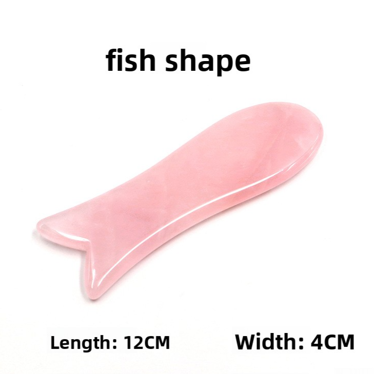 Rose Quartz Jade Facial Body Massage Scraping Stones