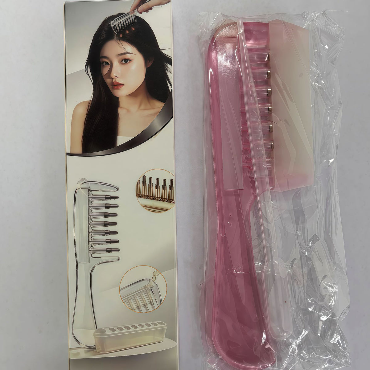Red Light Electric Scalp Massager Comb with Essential Oil Applicator