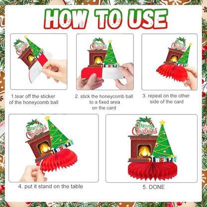 Christmas Table Decorations Centerpieces Set - Festive Holiday Party Supplies, 9 Pieces