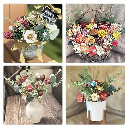 Artificial Eucalyptus Stems 18pcs Pack of 3 - Realistic Home Decor Flowers