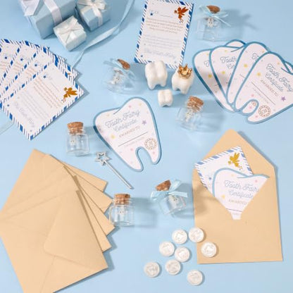 Blue Tooth Fairy Keepsake Box Set for Lost Teeth - 6 Pcs
