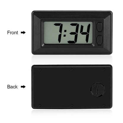 LCD Digital Clock with Time, Date & Calendar Display — Desk & Car Mount