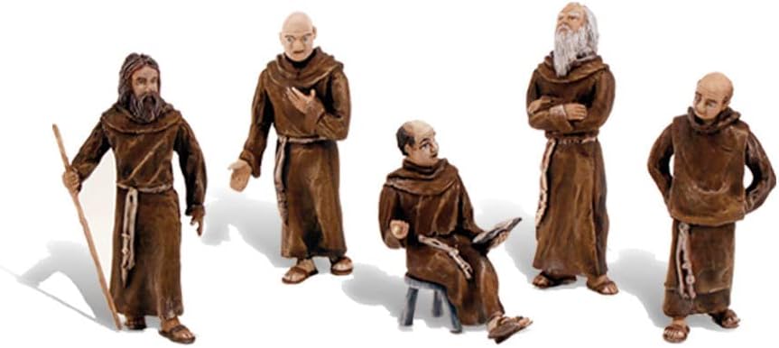 Woodland Scenics Figurine Set - 1.5-Inch Friars/Monks Scene Setters | 5-Pack for Model Displays