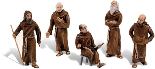 Woodland Scenics Figurine Set - 1.5-Inch Friars/Monks Scene Setters | 5-Pack for Model Displays