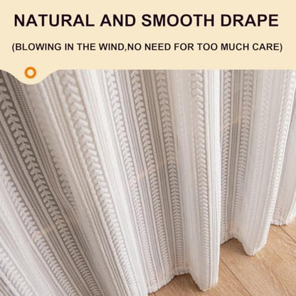 White Bunk Bed Curtains for Dorm Privacy - 79" x 51" Canopy, Soft Chiffon