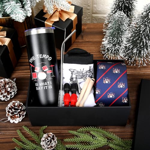 Christmas Drummer Gift Set with Tumbler Socks & Accessories - Men